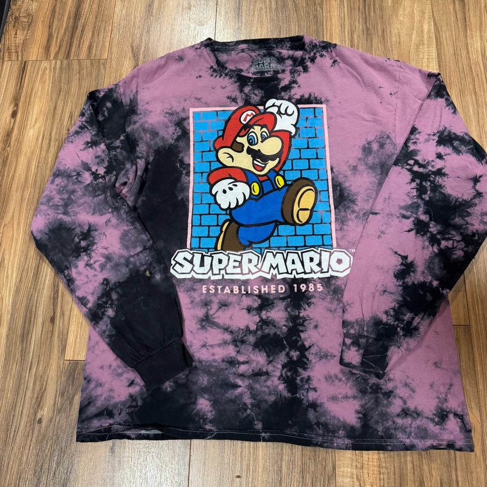 Vintage Super Mario Shirt Men’s Size Large Single Stitch Tie Die Rn 111647